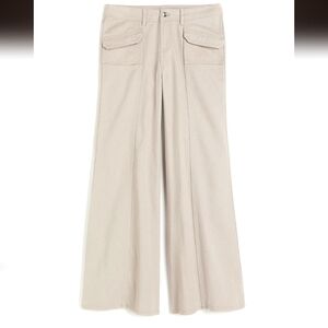 NWT Wide-leg Twill Pants by H&M light taupe